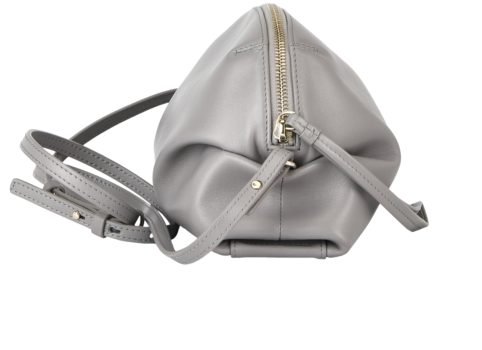 Mini Judy, &pound;395, Handbags, Grey, Leather, Side view